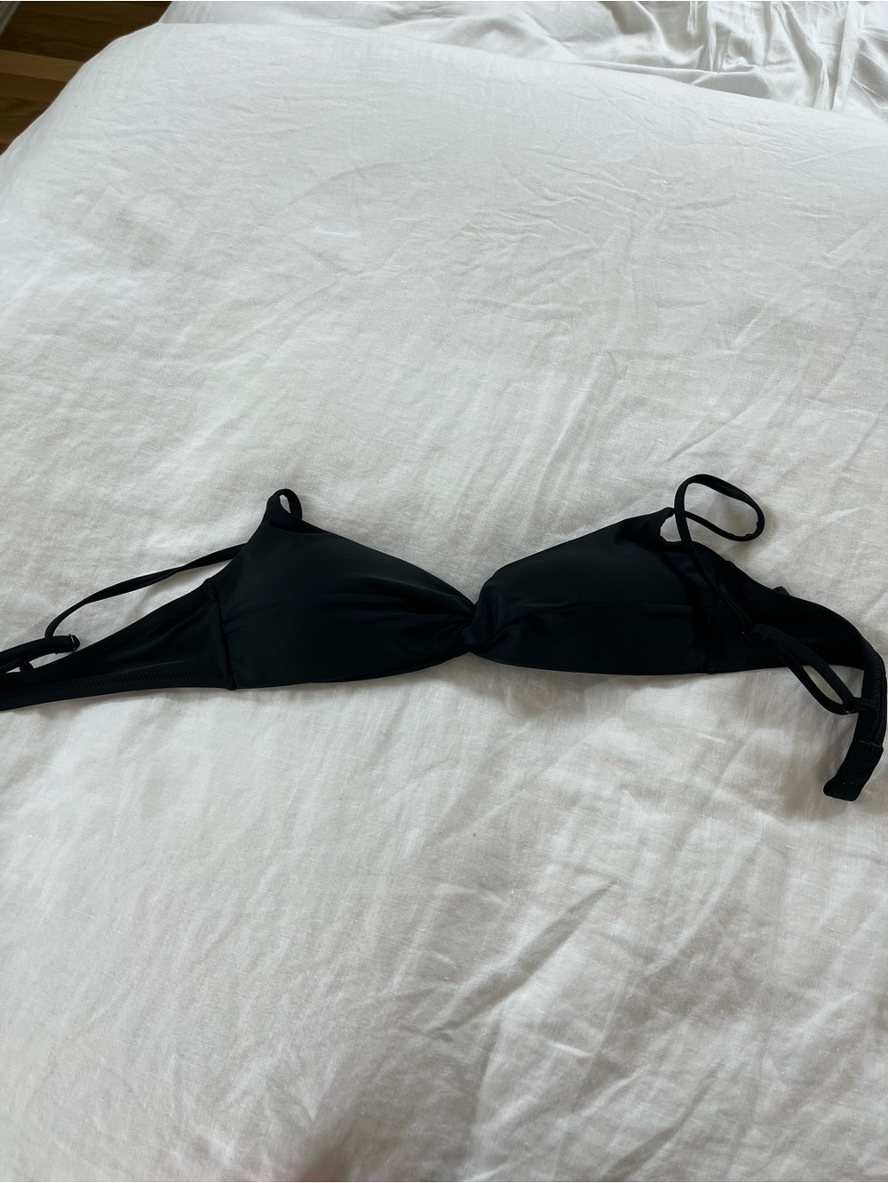 Black French Twist Bikini Top
